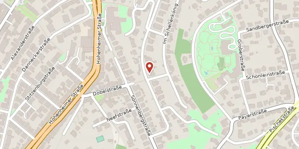 Karte der Umgebung von Stafflenbergstraße 24, 70184 Stuttgart