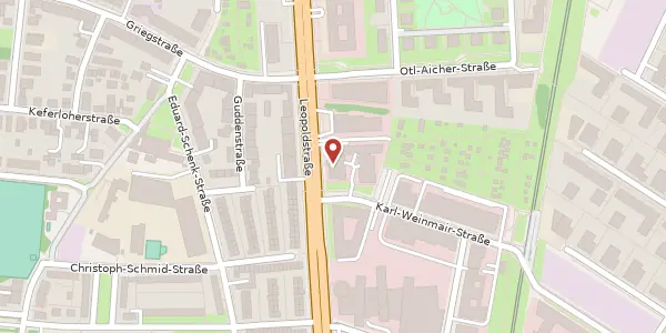 Karte der Umgebung von Leopoldstr. 244, 80807 München