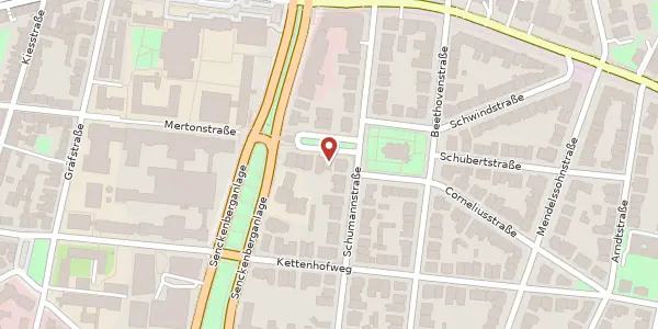 Karte der Umgebung von Dantestr. 3, 60325 Frankfurt