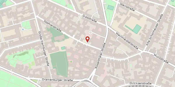 Karte der Umgebung von Sophienstraße 14, 10178 Berlin