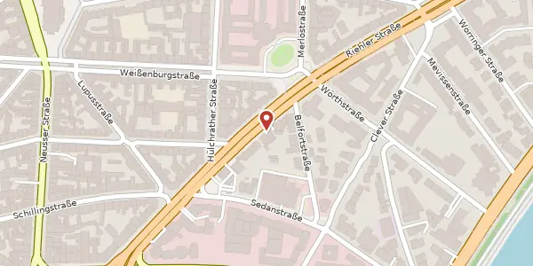 Karte der Umgebung von Riehler Straße 28, 50668 Köln