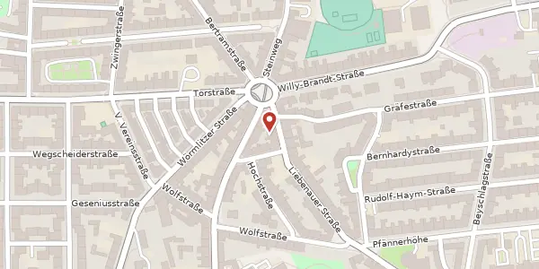 Karte der Umgebung von Liebenauer Str. 180, 06110 Halle (Saale)