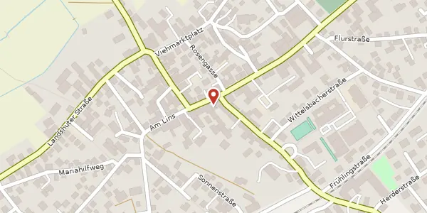 Karte der Umgebung von Stadtplatz 9, 94333 Geiselhöring