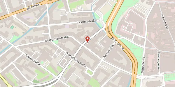 Karte der Umgebung von Käthe-Kollwitz-Straße 9, 04109 Leipzig