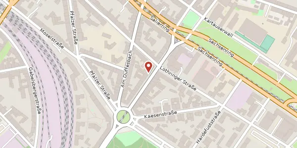 Karte der Umgebung von Eifelstr. 14-16, 50677 Köln