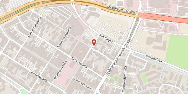 Karte der Umgebung von Kinzigstraße 44, 77694 Kehl