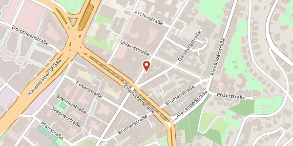 Karte der Umgebung von Olgastraße 33, 70182 Stuttgart