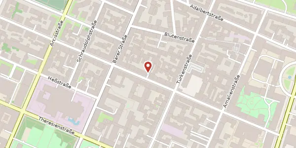 Karte der Umgebung von Schellingstr. 40, 80799 München