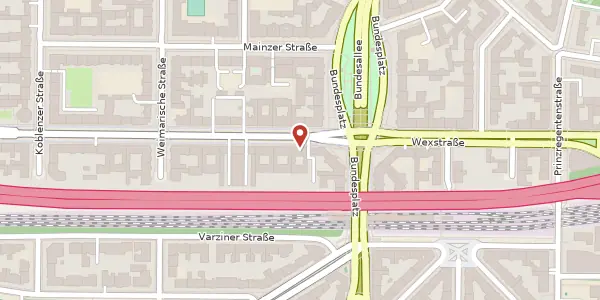 Karte der Umgebung von Detmolder Straße 66, 10715 Berlin