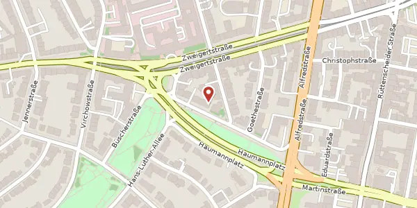 Karte der Umgebung von Haumannplatz 20 A, 45130 Essen