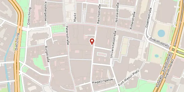 Karte der Umgebung von Neumarkt 16 - 18, 04109 Leipzig