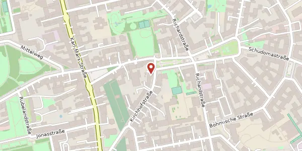 Karte der Umgebung von Kirchhofstraße 1, 12055 Berlin