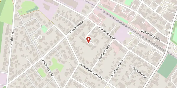 Karte der Umgebung von Rilkestr. 16, 33790 Halle