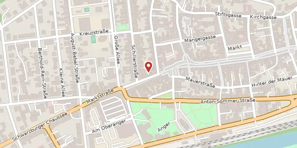 Karte der Umgebung von Marktstraße 60, 07407 Rudolstadt
