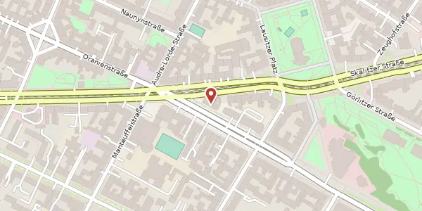 Karte der Umgebung von Wiener Straße 69, 10999 Berlin