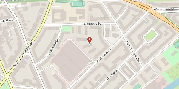 Karte der Umgebung von Krohnskamp 35F, 22301 Hamburg