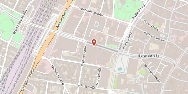 Karte der Umgebung von Bertoldstraße 48, 79098 Freiburg im Breisgau