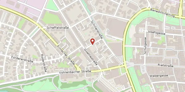 Karte der Umgebung von Justinus-Kerner-Straße 3, 78048 Villingen-Schwenningen