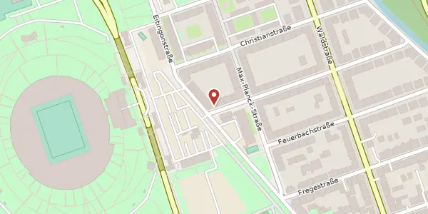 Karte der Umgebung von Wettiner Straße 36, 04105 Leipzig