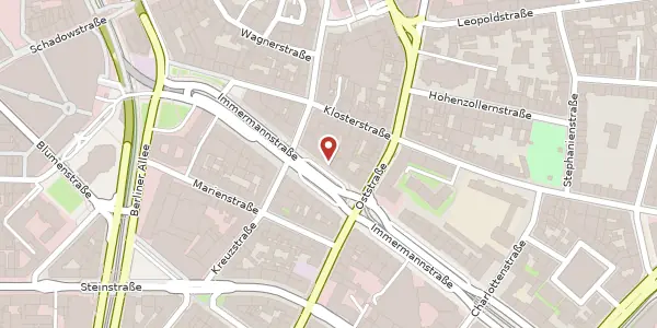 Karte der Umgebung von Immermannstr. 14 - 16, 40210 Düsseldorf
