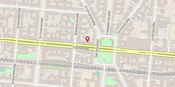 Karte der Umgebung von Kantstraße 22, 10623 Berlin