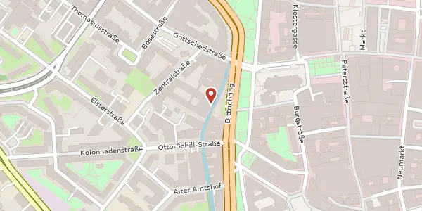 Karte der Umgebung von Dittrichring 7-9, 04109 Leipzig