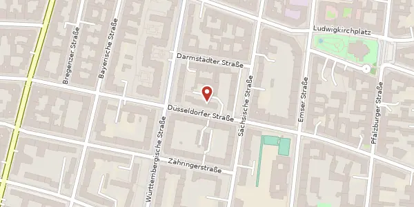 Karte der Umgebung von Düsseldorfer Straße 23, 10707 Berlin