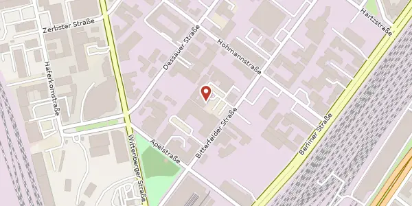 Karte der Umgebung von Bitterfelder Straße 7 - 9, 04129 Leipzig