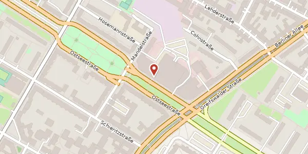 Karte der Umgebung von Ostseestraße 109, 10409 Berlin