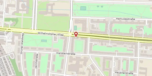 Karte der Umgebung von Wilhelmshöher Allee 201, 34121 Kassel