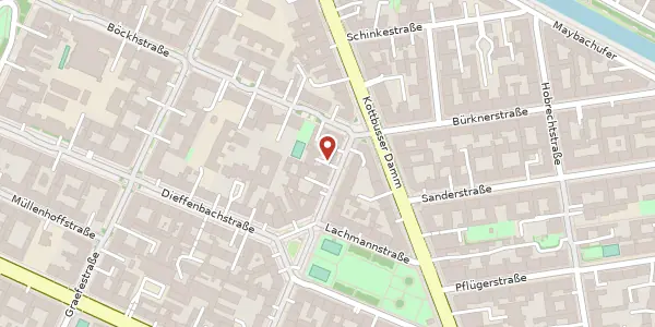Karte der Umgebung von Schönleinstraße 4, 10967 Berlin