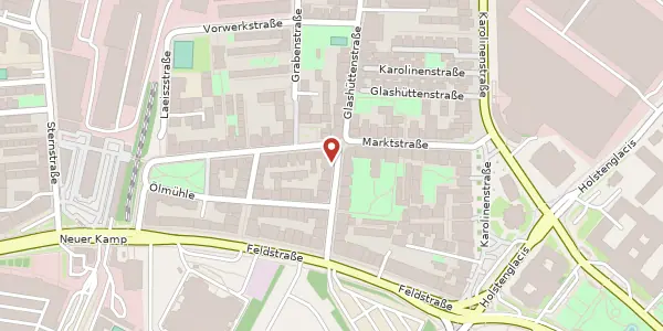 Karte der Umgebung von Glashüttenstr. 8, 20357 Hamburg