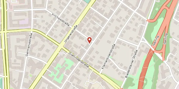 Karte der Umgebung von Kunigundenstr. 33, 80805 München