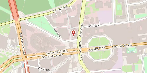 Karte der Umgebung von Potsdamer Platz 5, 10785 Berlin