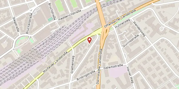 Karte der Umgebung von Kranichsteiner Str. 6, 60598 Frankfurt