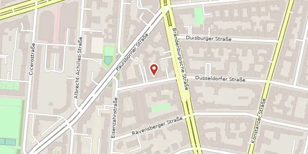 Karte der Umgebung von Paderborner Straße 2, 10709 Berlin