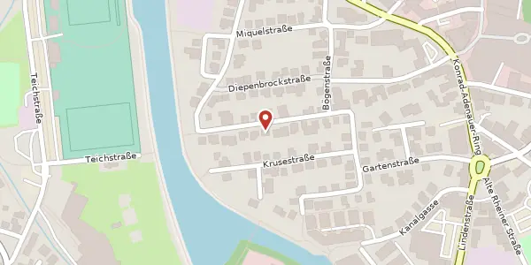 Karte der Umgebung von Fokkestr. 12, 49808 Lingen