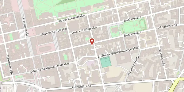 Karte der Umgebung von Friedrichstr. 33, 91054 Erlangen