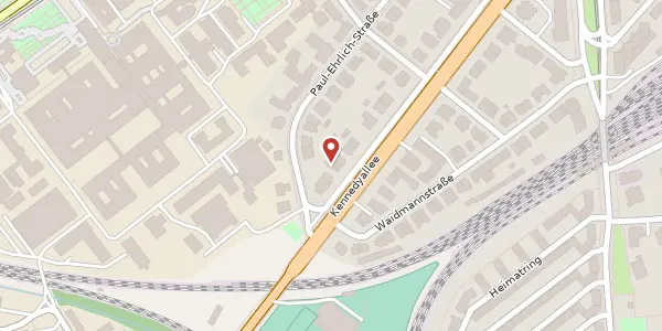 Karte der Umgebung von Kennedyallee 102, 60596 Frankfurt