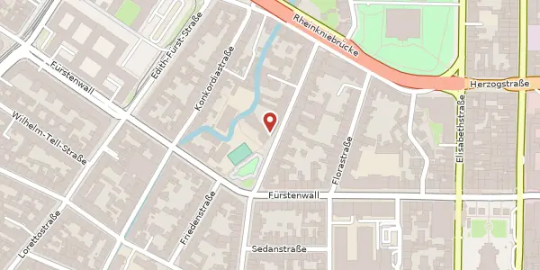 Karte der Umgebung von Kronprinzenstr. 29, 40217 Düsseldorf