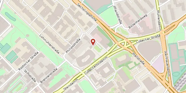 Karte der Umgebung von Philipsstraße 12, 20099 Hamburg