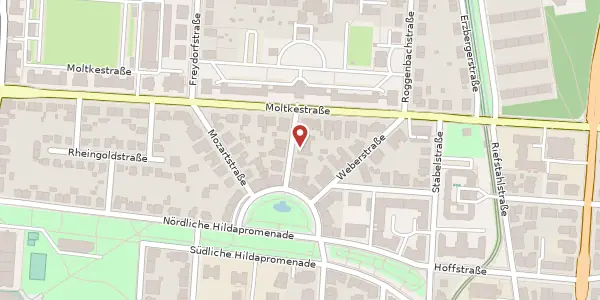 Karte der Umgebung von Beethovenstraße 5, 76133 Karlsruhe