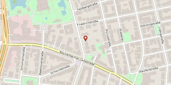 Karte der Umgebung von Siesmayerstr. 10, 60323 Frankfurt