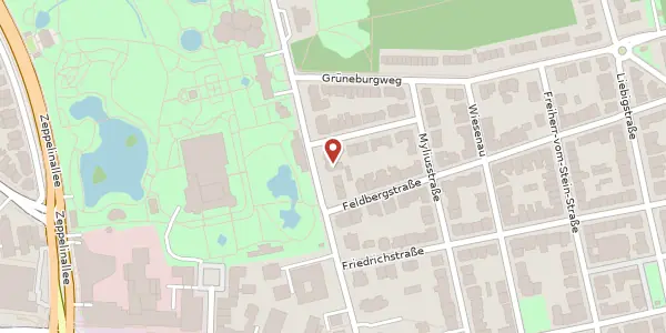 Karte der Umgebung von Siesmayerstr. 54, 60323 Frankfurt