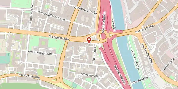 Karte der Umgebung von Stengelstraße 1, 66117 Saarbrücken