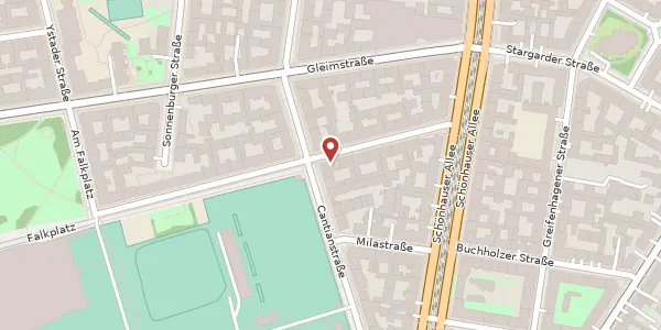 Karte der Umgebung von Gaudystraße 20, 10437 Berlin