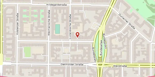 Karte der Umgebung von Mainzer Straße 17, 10715 Berlin