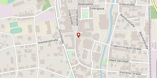 Karte der Umgebung von Friedrich-August-Straße 2 a, 08451 Crimmitschau