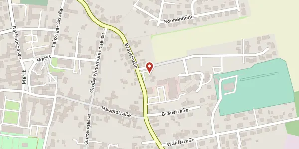 Karte der Umgebung von Braustraße 32, 04821 Brandis