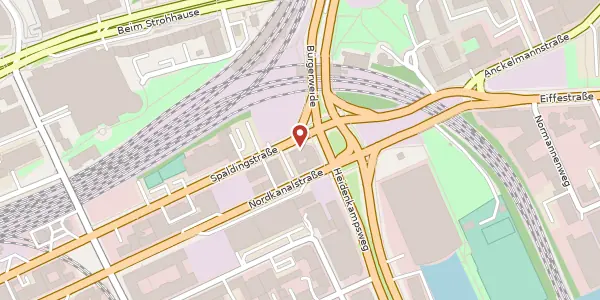 Karte der Umgebung von Spaldingstr. 218, 20097 Hamburg